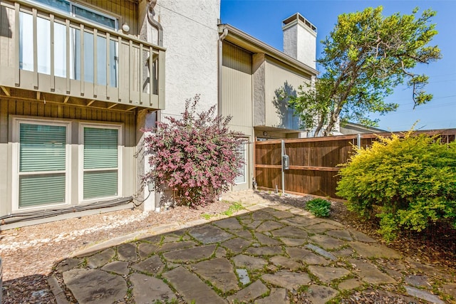 exterior space featuring fence