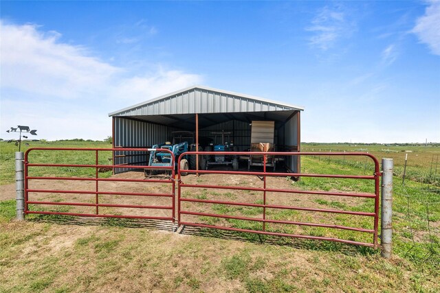 9518 County Road 913, Godley, TX 76044 - exterior space featuring a rural view, an outbuilding, and an exterior structure