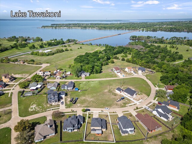 140 Egret Cir E, Tawakoni, TX 75472 - aerial view of property and surrounding area featuring a nearby body of water