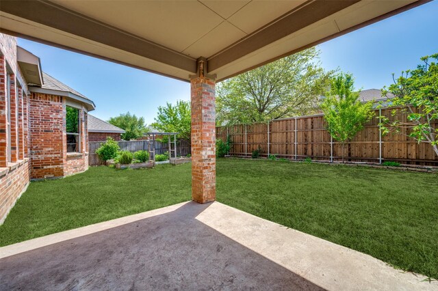 view of yard featuring a patio