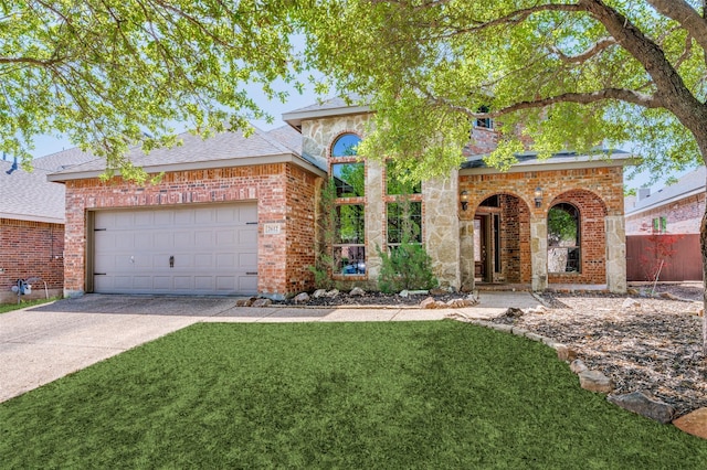 2612 Katie Trl, Melissa, TX 75454 - traditional home with brick siding, driveway, an attached garage, and a shingled roof