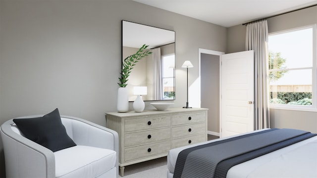 view of carpeted bedroom