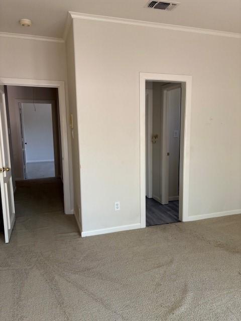 1417 Wyndmere Dr, Desoto, TX 75115 - carpeted empty room featuring visible vents, baseboards, and crown molding