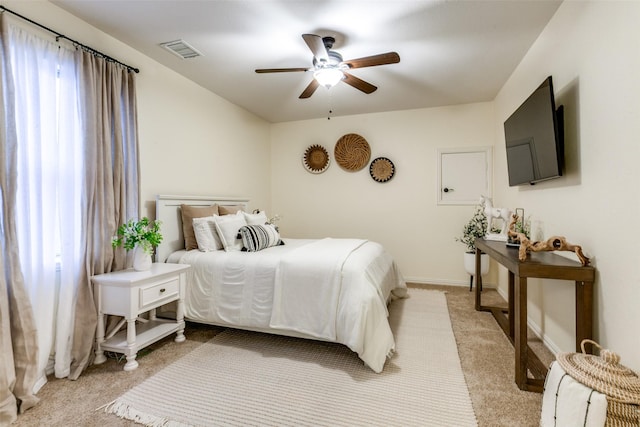 2018 Barley Place Dr, Allen, TX 75013 - bedroom featuring light carpet and a ceiling fan