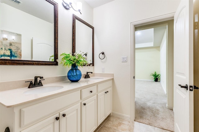 2018 Barley Place Dr, Allen, TX 75013 - full bathroom with double vanity and baseboards