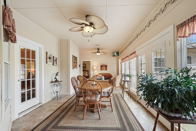 104 Fm 2450, Krum, TX 76249 - sunroom featuring french doors and tile patterned floors