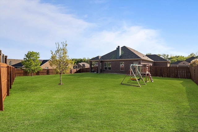 525 Northwood Dr, Oak Point, TX 75068 - view of yard with a playground