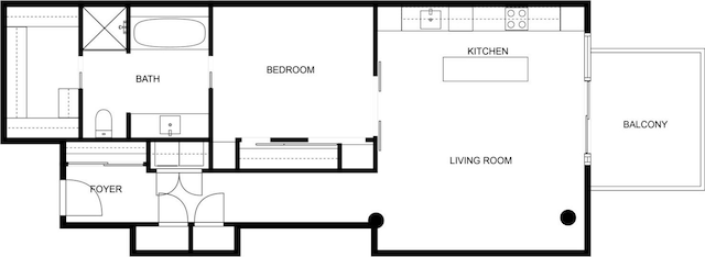 2408 Victory Park Ln Unit 1031, Dallas, TX 75219 - floor plan