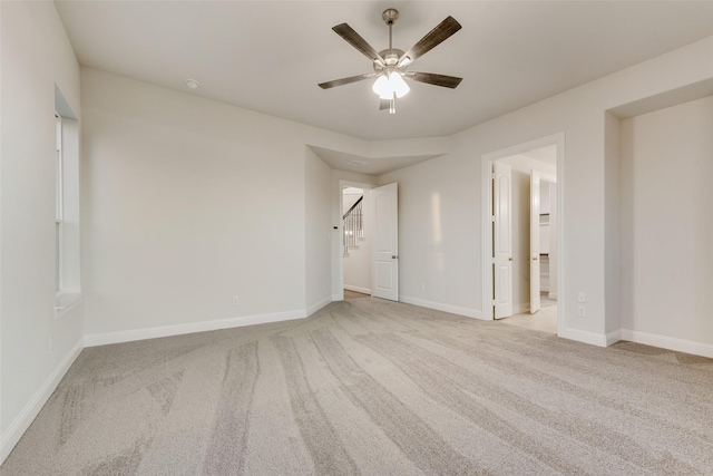 6926 Prairieside Trl, Prairie Ridge, TX 76084 - spare room with light carpet, ceiling fan, and baseboards