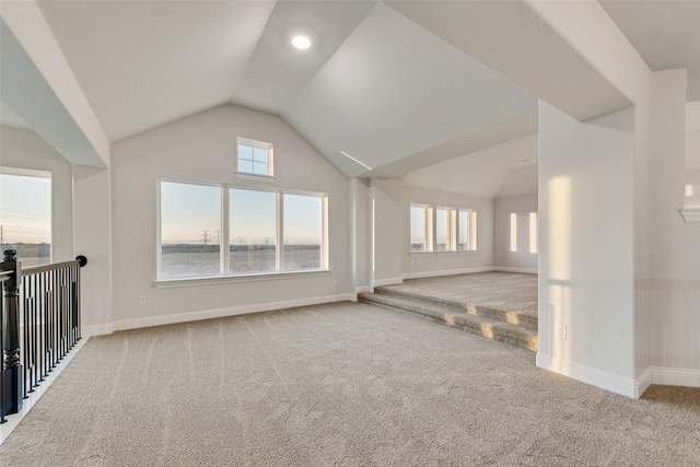 6926 Prairieside Trl, Prairie Ridge, TX 76084 - bonus room featuring carpet floors, vaulted ceiling, and baseboards
