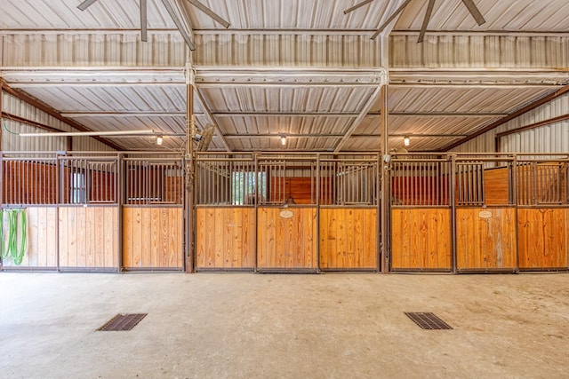 view of stable featuring visible vents