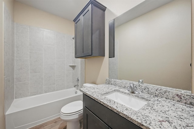 202 Lake Rdg, Princeton, TX 75407 - full bath featuring vanity, shower / bathing tub combination, toilet, and wood finished floors
