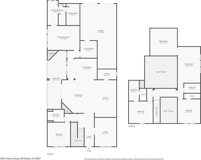 1304 S Pecan Pkwy, Northlake, TX 76247 - floor plan