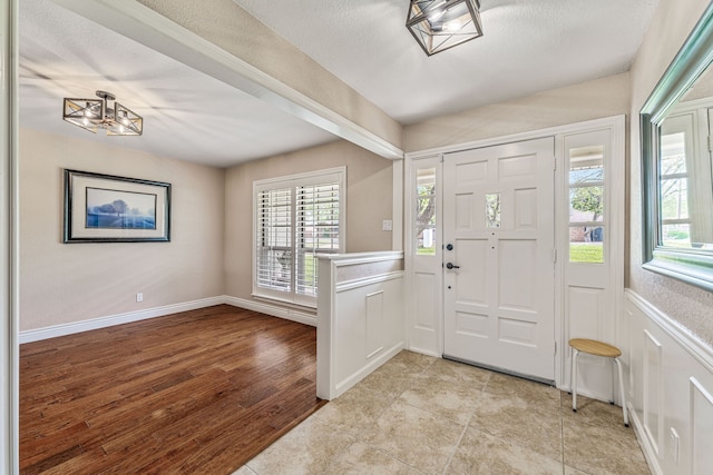 foyer entrance featuring light wood-type flooring