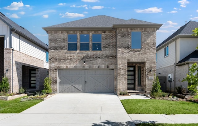 1525 Ginger Ln, Argyle, TX 76226 - view of front of property featuring brick siding, a shingled roof, driveway, and an attached garage