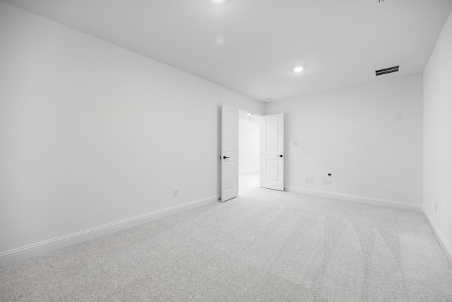 1525 Ginger Ln, Argyle, TX 76226 - spare room featuring baseboards, visible vents, light colored carpet, and recessed lighting