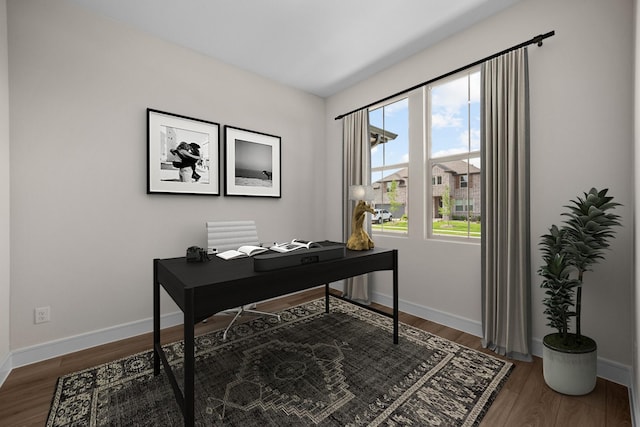 763 Emerald Hts, Lavon, TX 75166 - office featuring wood finished floors and baseboards