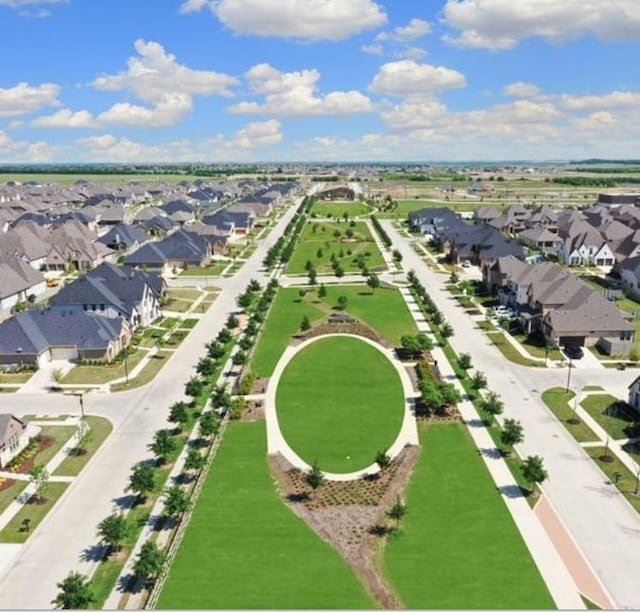 bird's eye view with a residential view