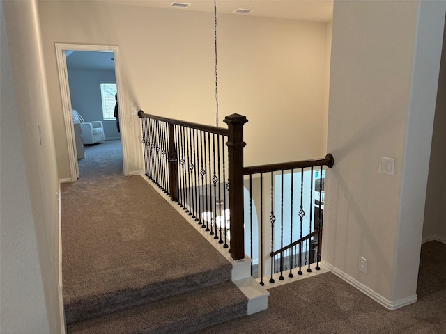 206 Lakewood Ln, Ponder, TX 76259 - stairway featuring carpet and baseboards