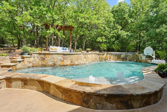 3604 Post Oak Trl, Corinth, TX 76210 - outdoor pool featuring view of scattered trees