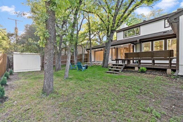 2204 Wood Cliff Ct, Arlington, TX 76012 - back of house featuring a wooden deck