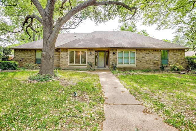 6809 River Bend Rd, Fort Worth, TX 76132 - single story home featuring brick siding, a front yard, and roof with shingles