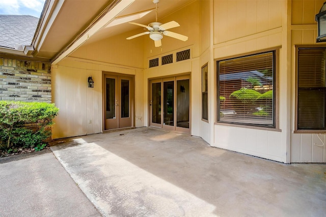 6809 River Bend Rd, Fort Worth, TX 76132 - view of patio / terrace featuring ceiling fan