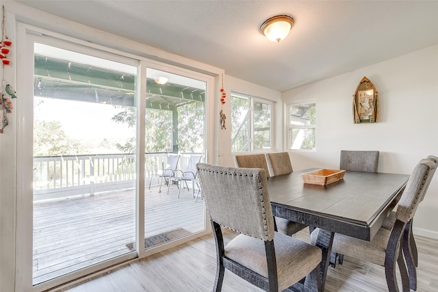 2520 Long Creek Ct, Granbury, TX 76049 - dining area with light wood-style flooring and lofted ceiling