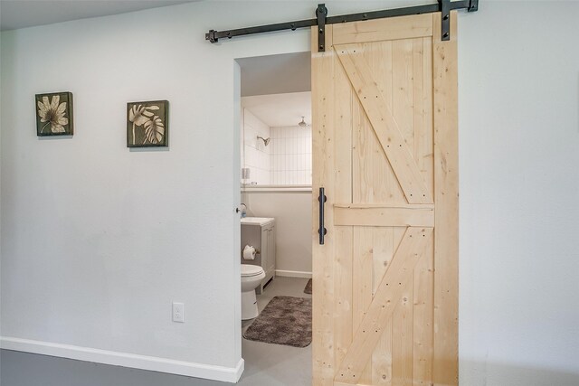 2520 Long Creek Ct, Granbury, TX 76049 - bathroom with toilet and baseboards