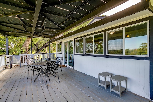 2520 Long Creek Ct, Granbury, TX 76049 - wooden deck with outdoor dining space