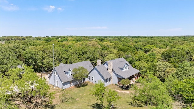 4726 Rawhide Ct, Granbury, TX 76049 - aerial view of property and surrounding area with a heavily wooded area