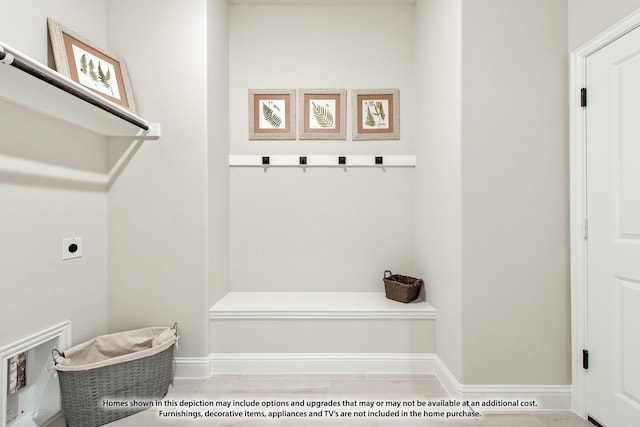 mudroom featuring baseboards