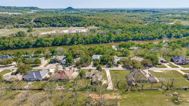 aerial view with a residential view