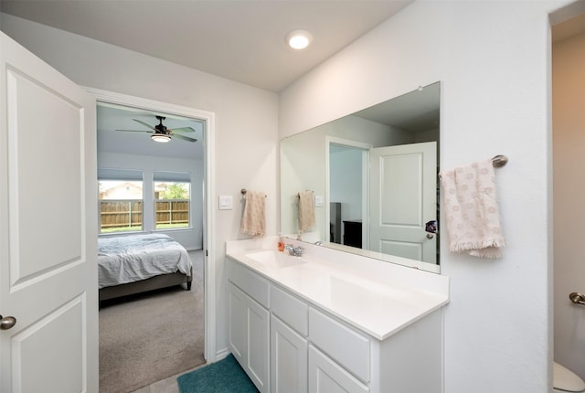 9449 Firedog Dr, Fort Worth, TX 76131 - ensuite bathroom featuring vanity and ceiling fan