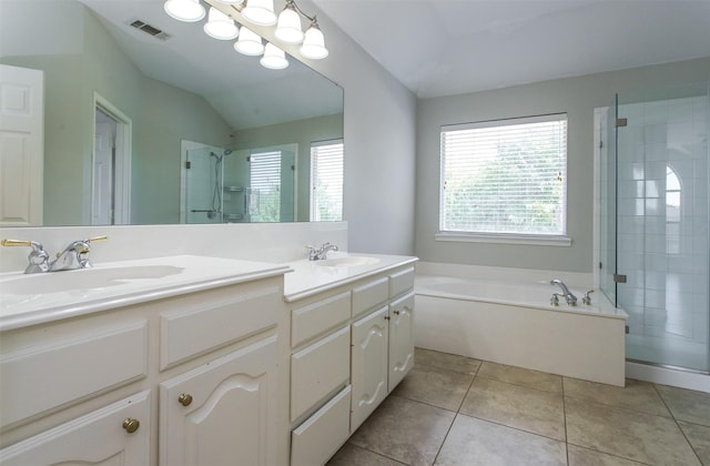 1314 Kingsley Ct, Allen, TX 75013 - full bath featuring a sink, visible vents, and a stall shower