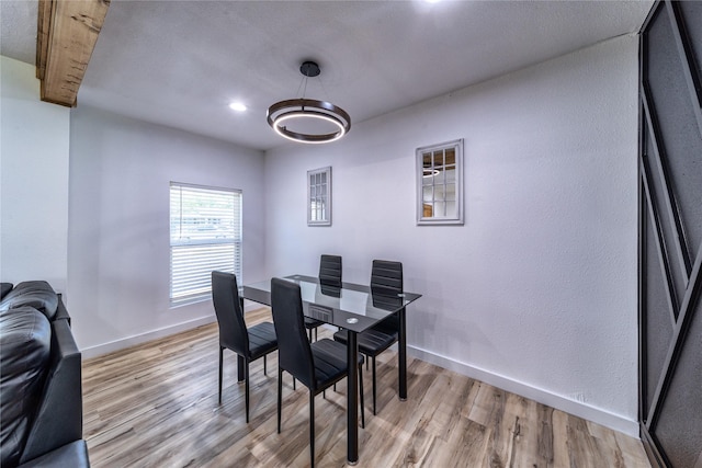 3452 Antilles Dr, Mesquite, TX 75150 - dining room featuring light wood-type flooring, baseboards, and recessed lighting