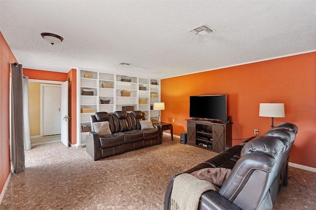 1803 Michael Ct, Arlington, TX 76010 - living area featuring a textured ceiling, baseboards, and carpet flooring