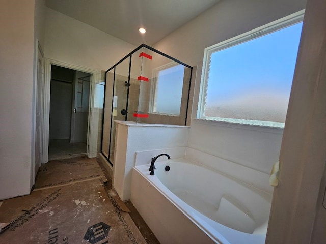213 Pilot Dr, Caddo Mills, TX 75135 - full bath with a garden tub and a shower stall