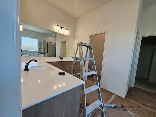 213 Pilot Dr, Caddo Mills, TX 75135 - full bath with double vanity and a shower with door