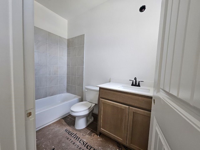 213 Pilot Dr, Caddo Mills, TX 75135 - full bath with toilet, vanity, tile patterned floors, and shower / bath combination