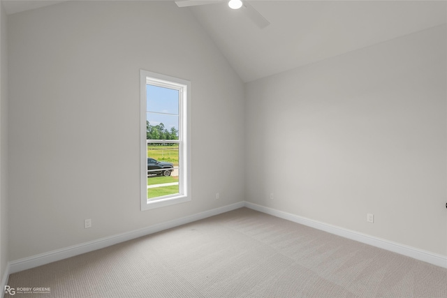 916 Aaron Ln, Benton, LA 71006 - bonus room featuring ceiling fan, light carpet, plenty of natural light, and lofted ceiling