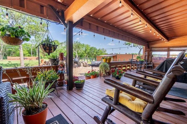 12282 Fm 1392, Terrell, TX 75160 - wooden deck featuring fence