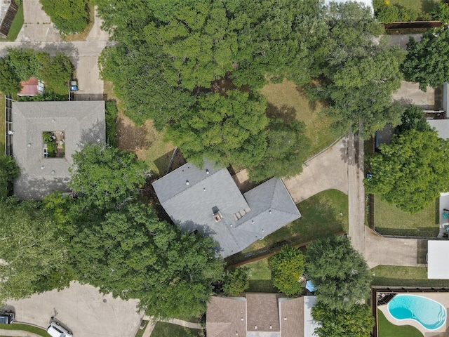 3206 Knights Haven Ln, Garland, TX 75044 - aerial overview of property's location with a pool