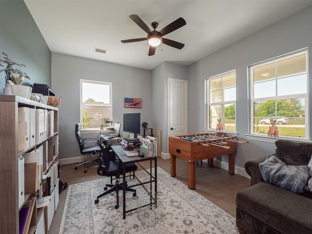 1515 Malone Dr, Royse City, TX 75189 - home office with visible vents, baseboards, and a healthy amount of sunlight