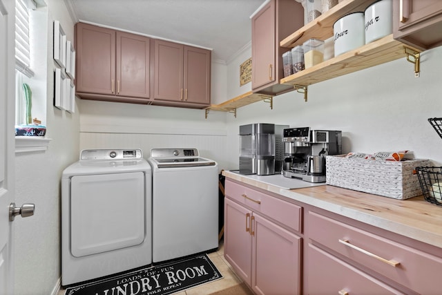 washroom with independent washer and dryer