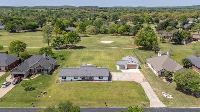 bird's eye view with a residential view