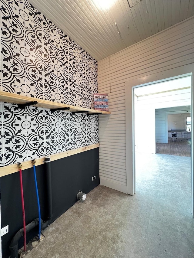 143 Lisa Layne St, Gun Barrel City, TX 75156 - laundry area with wooden walls