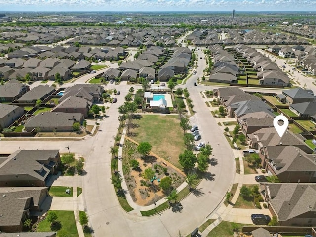 birds eye view of property featuring a residential view