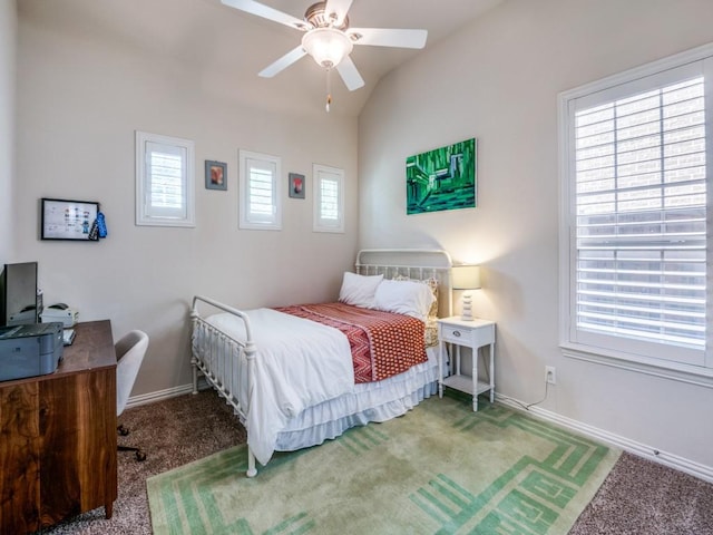 915 Enchanted Wood Dr, Arlington, TX 76005 - bedroom with carpet flooring, baseboards, and a ceiling fan