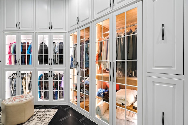 6615 Bluffview Dr, Frisco, TX 75034 - spacious closet with dark tile patterned floors